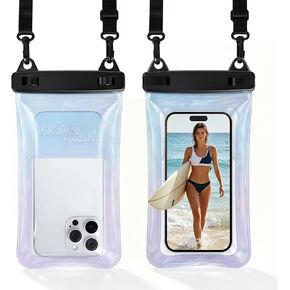 Waterproof Phone Pouch, with Interior Card Pocket, Large Waterproof Phone Case for iPhone 17 16 15 14 Pro Max, IPX8 Lightweight Cellphone Dry Bag, Beach Cruise Ship Essential,1 Pack-Black-8.3″ in Saudi Arabia