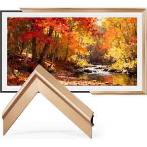 إطارات تلفزيون بإطار من سبيكة ديكو مقاس 65 بوصة فقط لأجهزة تلفزيون Samsung The Frame، أنماط حديثة وبسيطة من التلفزيون إلى الفن، حواف قابلة للتبديل لديكور المنزل، سهلة التركيب (تناسب أجهزة تلفزيون الإطار 2021-2026) in Kuwait