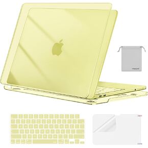 حافظة MOSISO متوافقة مع حافظة MacBook Neo مقاس 13 بوصة إصدار 2026 موديل A3404 مع شريحة A18 Pro، مجموعة 4 في 1، غطاء حماية صلب مقاوم للتشقق والخدش، شفاف كريستالي in Kuwait