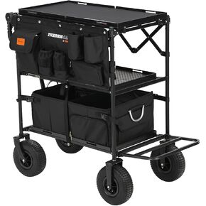 Bundle-3 Items Setup: TARION Foldable Rolling Cart Base Titanrig, Portable Storage Box Organizer, Side Storage Saddle Bag in Kuwait