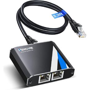 موزع جيجابت إيثرنت من 1 إلى 4 سرعة عالية 1000 ميجابت في الثانية مع كابل LAN بطول 3.3 قدم، مقسم إنترنت بمنفذ RJ45 1 في 4 خارج من NEWCARE لـ Cat5e/6/7/8، التوصيل والتشغيل، 4 أجهزة للتواصل في وقت واحد in Kuwait