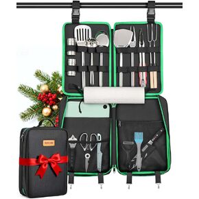 Camping Cooking Set, Portable Camping Utensil Set | Hanging Straps, Carrying Bag, Compact Storage, Outdoor Cooking Essentials, Picnicking, RV Camping & Hiking, Backpacking in Saudi Arabia