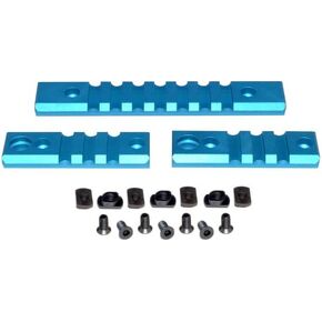 3-Piece Single Pica tinny Rail Section Kit for M Lok Mount, Blue Anodized, (2) 3 Slot Section and (1) 7 Slot Section in Saudi Arabia