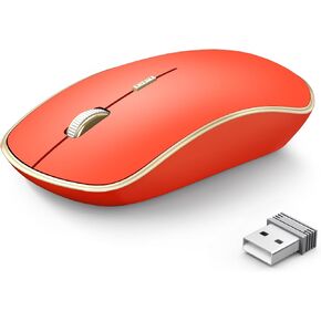 JOYACCESS 2.4G Slim Wireless Silent Mouse, Portable Wireless Computer Mouse with 5 Adjustable DPI Levels, USB Mice for Desktop, Notebook, MacBook, Chromebook, PC (Green) in Saudi Arabia