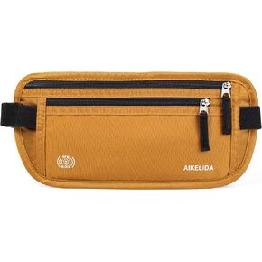 RFID Blocking Travel Wallet - Money Belt & Passport Holder, Travel Fanny Pack for Women Men - Black in Saudi Arabia