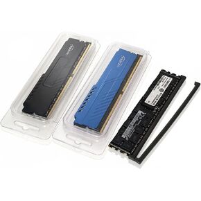 3-Pack Memory Stick Storage Case & Gold Finger Protectors, Compatible with DDR3 DDR4 DDR5 RAM with Heatsink, Protective Cover Kit for Desktop Computer Memory Modules in Kuwait