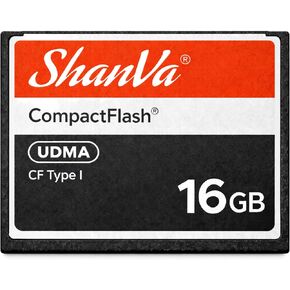 بطاقة ShanVa CompactFlash سعة 16 جيجابايت - بطاقة ذاكرة UDMA CF لكاميرات DSLR القديمة، والكاميرات الاحترافية، وكاميرات الفيديو عالية الدقة، والمعدات الصناعية وعينات الموسيقى in Kuwait