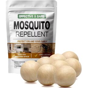 AUDQQM Mosquito Repellent Outdoor Patio, Mosquito Repellent Balls Indoor, Mosquitoes Deterrent for Yard, Mosquito Control, Keep Mosquito Away for Room/Porch/Camping, Effective for 60 Days-8P in Kuwait