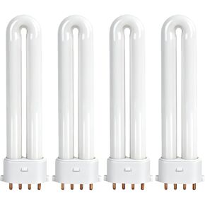 4 عبوات FLS/E9W 6400K 2G7 لمبة فانوس للتخييم، 9W 4-Pin استبدال الفلورسنت لفوانيس كولمان، Rayovac F9w-1، Kandolite 96500، Ozark Trail، 4.7 بوصة، 580 لومن، عمر 10,000 ساعة in Kuwait
