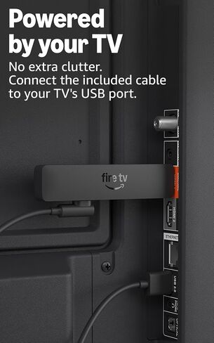 Amazon Fire TV Stick HD (أحدث طراز)، تلفزيون مباشر ومجاني، جهاز تحكم Alexa Voice Remote، مدعوم من التلفزيون، إعداد سهل، ابحث عن العروض بشكل أسرع مع Alexa+ in Kuwait