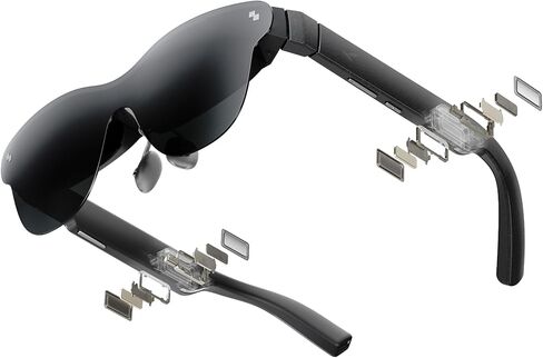 نظارات RayNeo Air 4 Pro AR/XR - شاشة فيديو HDR10 مقاس 201 بوصة، شريحة Vision 4000، صوت من Bang & Olufsen، نظارات ذكية للأفلام والألعاب ثلاثية الأبعاد لهواتف iPhone 17,16,15/Android/Switch 2/Mac/PS4/5-4 Pro in Kuwait