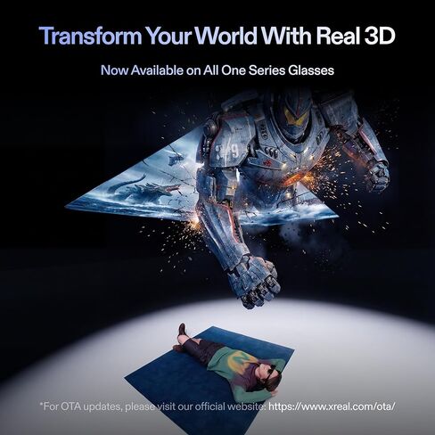 نظارات XREAL 1S AR/XR، نظارات ذكية بشاشة افتراضية مقاس 500 بوصة مع مجال رؤية 52 درجة، 3DoF أصلي، ثلاثي الأبعاد حقيقي، مدعوم بشريحة X1، تدعم جميع أجهزة USB-C DP بما في ذلك iPhone 17/16 والأجهزة المحمولة، مثل ROG/SteamDeck in Kuwait