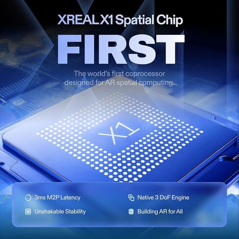 نظارات XREAL 1S AR/XR، نظارات ذكية بشاشة افتراضية مقاس 500 بوصة مع مجال رؤية 52 درجة، 3DoF أصلي، ثلاثي الأبعاد حقيقي، مدعوم بشريحة X1، تدعم جميع أجهزة USB-C DP بما في ذلك iPhone 17/16 والأجهزة المحمولة، مثل ROG/SteamDeck in Kuwait