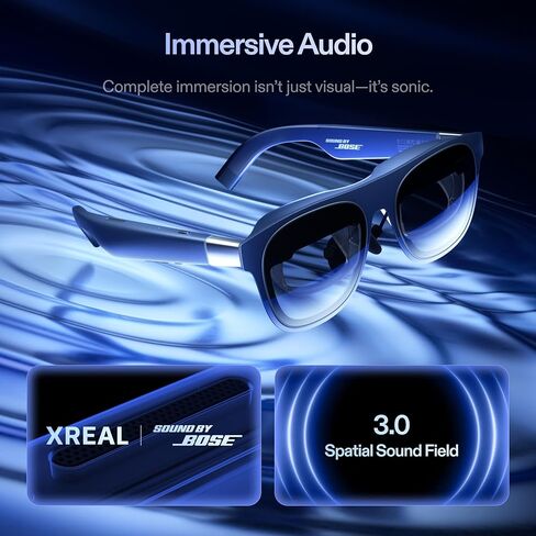 نظارات XREAL 1S AR/XR، نظارات ذكية بشاشة افتراضية مقاس 500 بوصة مع مجال رؤية 52 درجة، 3DoF أصلي، ثلاثي الأبعاد حقيقي، مدعوم بشريحة X1، تدعم جميع أجهزة USB-C DP بما في ذلك iPhone 17/16 والأجهزة المحمولة، مثل ROG/SteamDeck in Kuwait
