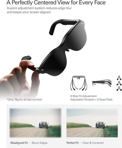 نظارات RayNeo Air 4 Pro AR/XR، شاشة افتراضية HDR10 201 بوصة، شاشة فيديو ثلاثية الأبعاد للأفلام والألعاب 120 هرتز، توصيل وتشغيل USB-C لهاتف iPhone 17/16/15، Android، Switch 2، PS5، Steam Deck in Kuwait