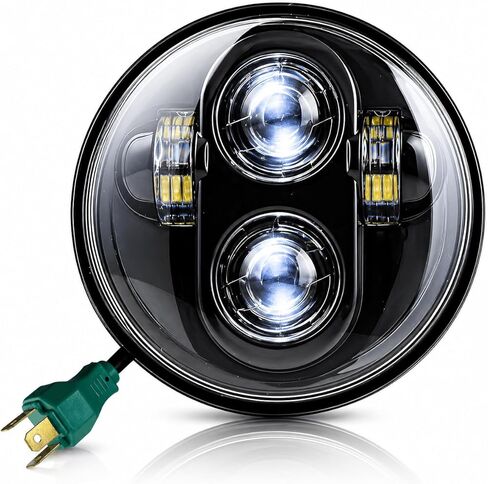 Eagle Lights 8900B 5 3/4" Headlight for Harley Davidson and Indian Motorcycles - Generation II/Black Kit in Saudi Arabia