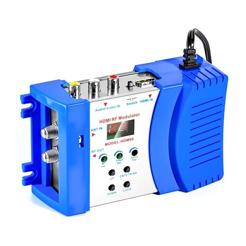 محول HDMI إلى RF، محول VHF UHF AV إلى RF المحوري، محول CVBS RCA HDMI إلى RF، لتنسيق PAL NTSC للتلفزيون، لتبديل الصوت والفيديو المنزلي، موصلات من النوع F أنثى in Kuwait