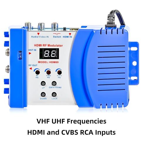 محول HDMI إلى RF، محول VHF UHF AV إلى RF المحوري، محول CVBS RCA HDMI إلى RF، لتنسيق PAL NTSC للتلفزيون، لتبديل الصوت والفيديو المنزلي، موصلات من النوع F أنثى in Kuwait