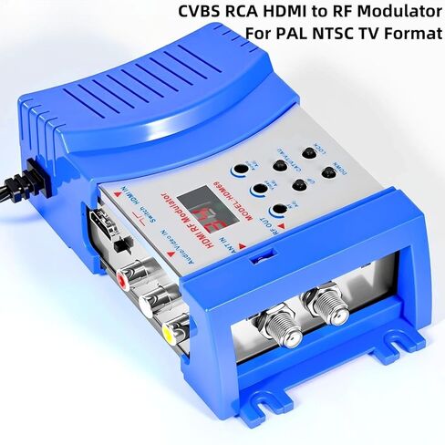 محول HDMI إلى RF، محول VHF UHF AV إلى RF المحوري، محول CVBS RCA HDMI إلى RF، لتنسيق PAL NTSC للتلفزيون، لتبديل الصوت والفيديو المنزلي، موصلات من النوع F أنثى in Kuwait