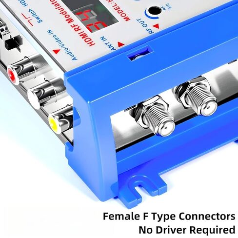 محول HDMI إلى RF، محول VHF UHF AV إلى RF المحوري، محول CVBS RCA HDMI إلى RF، لتنسيق PAL NTSC للتلفزيون، لتبديل الصوت والفيديو المنزلي، موصلات من النوع F أنثى in Kuwait