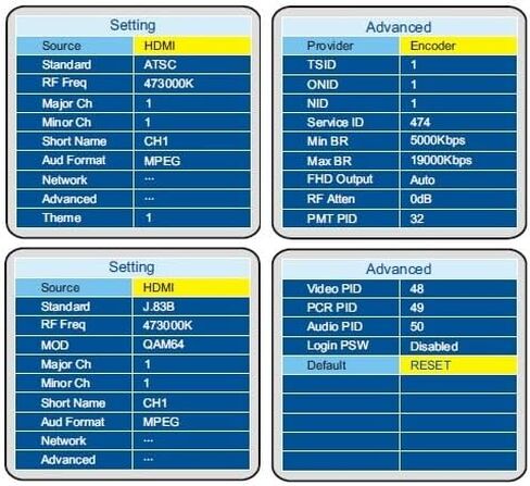 StarMax MX-100R HDMI إلى ATSC/J.83B QAM Modulator (1080p HD لمعايير تلفزيون أمريكا الشمالية) in Kuwait