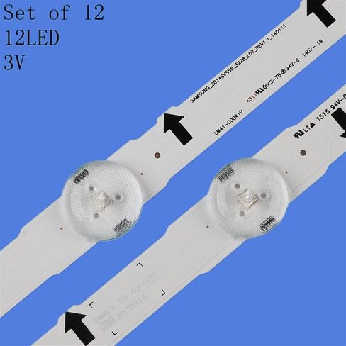 طقم 12 قطعة شريط LED BN96-30431A BN96-30432A D4GE-550DCA3-R3 D4GE-550DCB-R3 2014SVS55_3228_R05 CY-GH055CSLV1H متوافق مع شريط إضاءة سامسونج in Kuwait