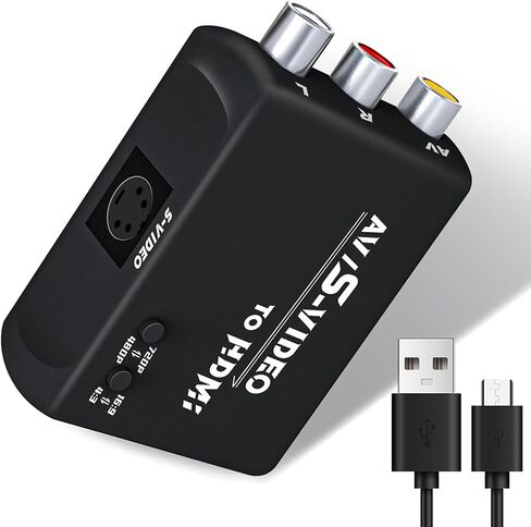 محول RCA إلى HDMI، محول S Video إلى HDMI. (محول (أبيض) + كابل HDMI/RCA/S-Video/USB) in Kuwait