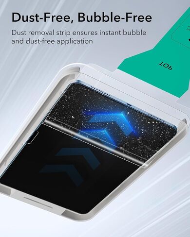 واقي شاشة ESR مكون من قطعتين لجهاز iPad A16 الجيل الحادي عشر/العاشر (11 بوصة/10.9، 2025/2022)، طبقة من الزجاج المقوى 9H مع صينية UltraFit، دعم قلم Apple، مقاوم للخدش، وضوح HD، خالٍ من الفقاعات in Kuwait