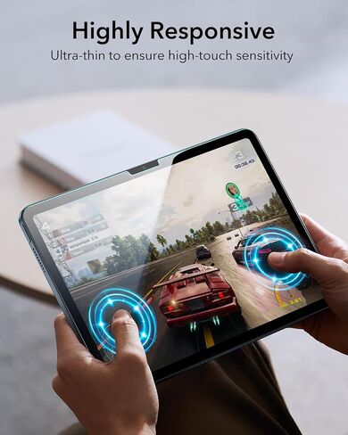 واقي شاشة ESR مكون من قطعتين لجهاز iPad A16 الجيل الحادي عشر/العاشر (11 بوصة/10.9، 2025/2022)، طبقة من الزجاج المقوى 9H مع صينية UltraFit، دعم قلم Apple، مقاوم للخدش، وضوح HD، خالٍ من الفقاعات in Kuwait