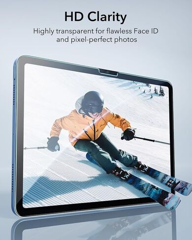 واقي شاشة ESR مكون من قطعتين لجهاز iPad A16 الجيل الحادي عشر/العاشر (11 بوصة/10.9، 2025/2022)، طبقة من الزجاج المقوى 9H مع صينية UltraFit، دعم قلم Apple، مقاوم للخدش، وضوح HD، خالٍ من الفقاعات in Kuwait