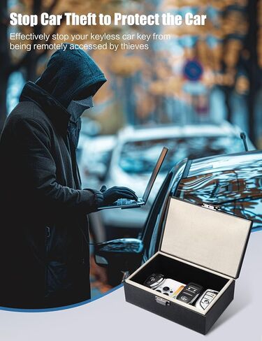 صندوق فاراداي لمفاتيح السيارة، واقي مفتاح فوب لحجب إشارة RFID، 15 مفتاحًا بسعة كبيرة ضد السرقة، قفص أمان للدخول بدون مفتاح in Kuwait