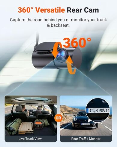 Vantrue New N4 Pro S 4K 3 Channel Dash Cam، كاميرا ثلاثية STARVIS 2 Dash للسيارات، 4K+1080P+2.5K أمامي وخلفي من الداخل، رؤية ليلية بالأشعة تحت الحمراء HDR، وضع ركن السيارة المخزن 24/7، GPS، Wi-Fi، دعم 1 تيرابايت (RC18) in Kuwait