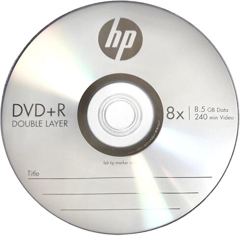 HP DVD+R DL طبقة مزدوجة 8X 8.5 جيجابايت شعار 50 حزمة في Cakebox in Kuwait