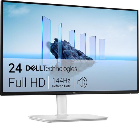 Dell 24 Plus Monitor - S2425HSM - 23.8-inch FHD (1920x1080) 144Hz 1ms Display, 2 x 3W Speakers, HDMI Connectivity, Height/Tilt/Pivot/Swivel Adjustability, AMD FreeSync - Ash White in Kuwait