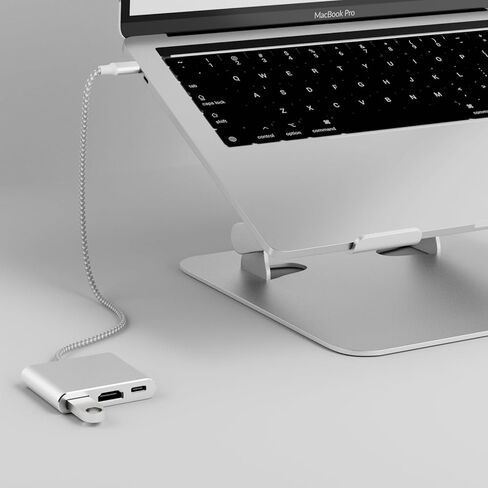 محول Battony USB C إلى HDTV محول USB من النوع C محول AV متعدد المنافذ مع منفذ C لمخرج HDTV 4K ومنفذ شحن سريع 3.0 متوافق مع MacBook Pro MacBook Air 2019/2018 iPad Pro 2019 in Kuwait