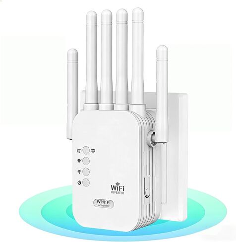 2026 معزز إشارة موسعات WiFi للمنزل طويل المدى يصل إلى 12880 قدم مربع و40 جهازًا، معزز إشارة موسع WiFi، معزز الإنترنت، موسع WiFi طويل المدى، إعداد سريع in Kuwait