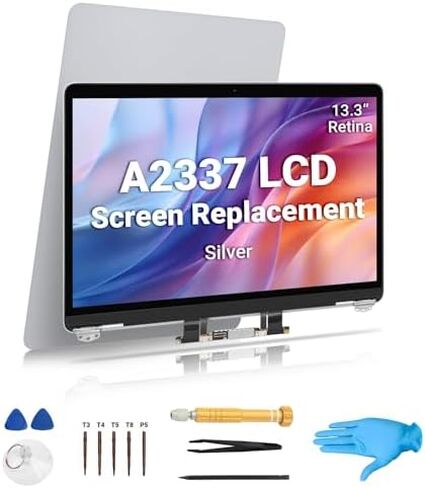 شاشة بديلة A2337 مقاس 13.3 بوصة لجهاز MacBook Air 2020 مقاس 13 بوصة M1 | مجموعة شاشة شبكية العين | شاشة LCD كاملة (رمادي) in Kuwait