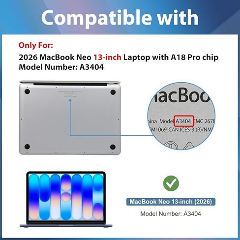 ProCase 2 Pack Screen Protector for 2026 MacBook Neo (13-Inch), 9H Hardness HD Clear Tempered Glass, Bubble-Free Installation, Anti-Scratch & Anti-Fingerprint Film for MacBook Neo (A18 Pro) in Kuwait