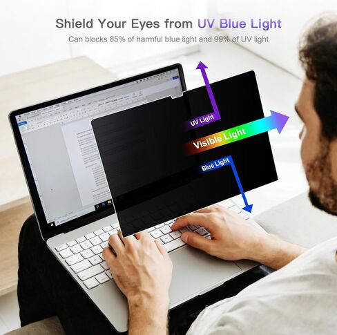شاشة خصوصية لجهاز MacBook Neo 2026 مقاس 13 بوصة A18 Pro، مرشح للضوء الأزرق مضاد للوهج، يقلل من إجهاد العين ودرع شاشة خصوصية للكمبيوتر المحمول وواقي لجهاز Mac Neo in Kuwait