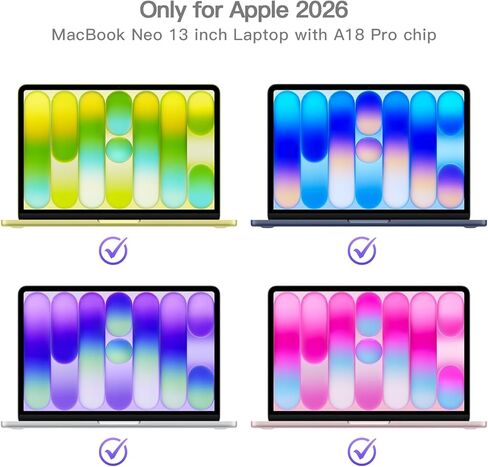 شاشة خصوصية لجهاز MacBook Neo 2026 مقاس 13 بوصة A18 Pro، مرشح للضوء الأزرق مضاد للوهج، يقلل من إجهاد العين ودرع شاشة خصوصية للكمبيوتر المحمول وواقي لجهاز Mac Neo in Kuwait