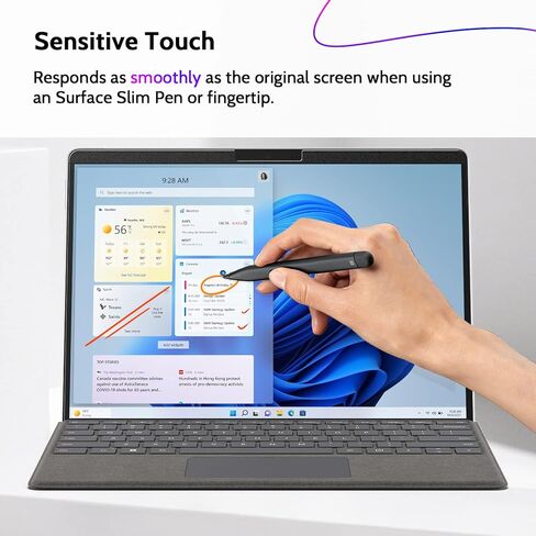 شاشة خصوصية مغناطيسية Peslv لجهاز Surface Pro 7+/7/6/5/4/3 12.3 بوصة، فلتر وهج الضوء الأزرق قابل للإزالة، واقي كتلة Apy خاص للأمان الأسود in Kuwait