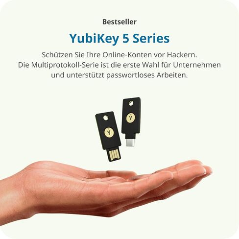 Yubico - حزمة YubiKey 5C وNano 5C - مفتاح أمان المصادقة الثنائية (2FA)، الاتصال عبر USB-C، معتمد من FIDO - حماية حساباتك عبر الإنترنت in Kuwait