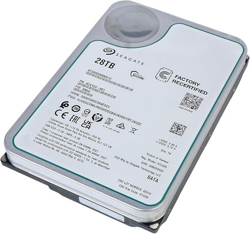 محرك الأقراص الصلبة Seagate Exos ST28000NM001C سعة 28 تيرابايت 7200 دورة في الدقيقة SATA 6 جيجابايت/ثانية 512e 3.5 بوصة (متجدد) in Kuwait