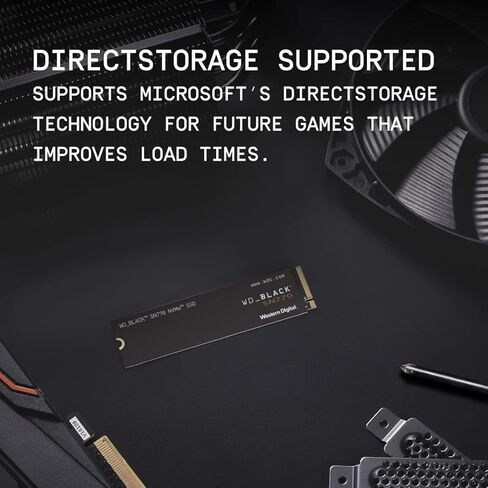 محرك الأقراص الصلبة SSD للألعاب الداخلي WD_Black 2 تيرابايت SN770 NVMe - Gen4 PCIe، M.2 2280، حتى 5,150 ميجابايت/ثانية - WDS200T3X0E - (متجدد) in Kuwait