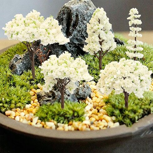 Mini Artificial Trees Simulation Plant Ornaments Colorful Micro Landscape Accessories for Fairy Garden Home and Party Decor (Red Maple, 7.3x6cm) in Saudi Arabia