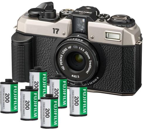 كاميرا Pentax 17 نصف إطار مع 6 لفات من Fuji 200 حزمة أفلام ملونة مقاس 35 مم in Kuwait