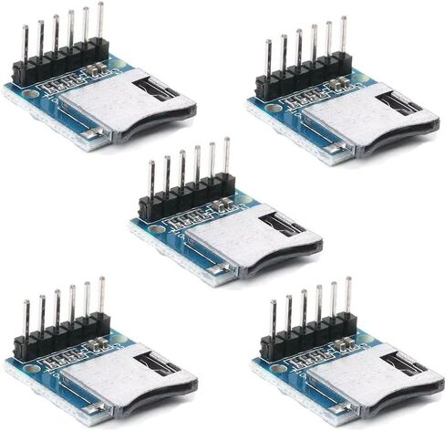 وحدة بطاقة TF Micro SD مكونة من 5 قطع لـ Arduino ARM AVR: واجهة SPI، متوافقة مع 5V/3.3V، 18.5x17.5 ملم، دبابيس ملحومة، مع تحويل المستوى ومنظم LDO in Kuwait