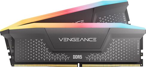 ذاكرة الوصول العشوائي CORSAIR Vengeance RGB RS DDR5 بسعة 16 جيجابايت (2 × 8 جيجابايت) حتى 6000 ميجاهرتز CL36-44-44-96 1.35 فولت AMD EXPO Intel XMP ذاكرة سطح المكتب للكمبيوتر - رمادي (CMG16GX5M2E6000Z36) in Kuwait