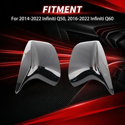 أغطية مرآة جانبية من ألياف الكربون تناسب موديلات 2014-2022 Infiniti Q50، موديلات 2017-2022 Infiniti Q60 تستبدل # 963744GAOH، 963734GAOH in Saudi Arabia
