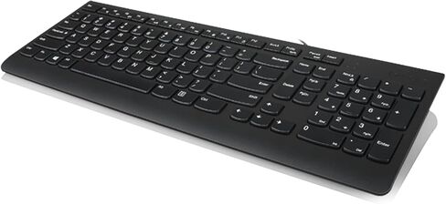 لينوفو 305 USB-C لوحة مفاتيح وماوس سلكية، أسود، مقاوم للانسكاب، حدود ضيقة، إمالة قابلة للتعديل، لوحة مفاتيح وماوس بالحجم الكامل، متوافق مع الكمبيوتر المحمول، الكمبيوتر الشخصي، الكمبيوتر اللوحي، مكتب ألعاب اتصال USB-C in Kuwait